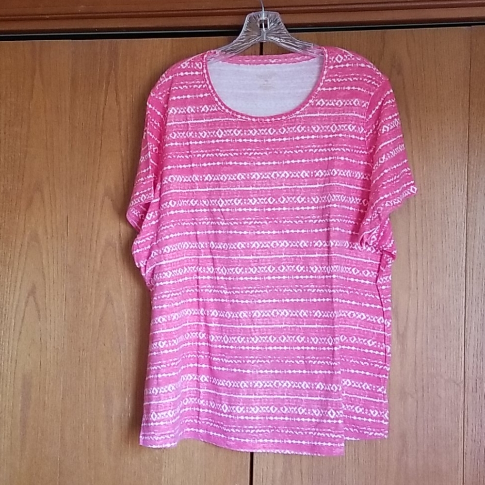 North Crest 2x coral and white top